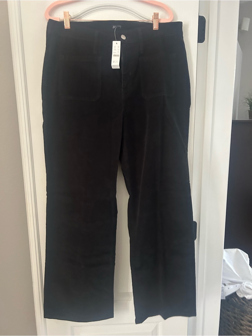 J. Crew Black Corduroy Boot-Cut Pants
